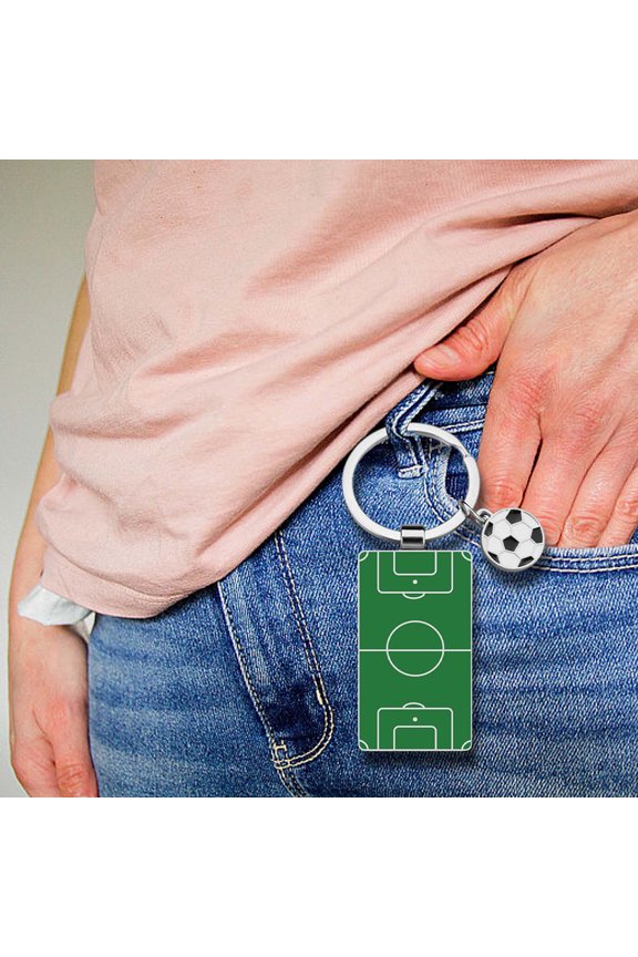 Hanging Ornaments Alloy Soccer Trophy Keychain All Metal Champions Collectible Souvenir Fan Gift, Gifts for Friend, Multicolor