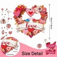 thumbnail image 1 of Bwiyojiz Hanging Ornaments Valentine’s Wooden Flat Heart Plaques Rustics Love Sign for Wall Door or Gift, Gifts for Friend, Multicolor, 1 of 5