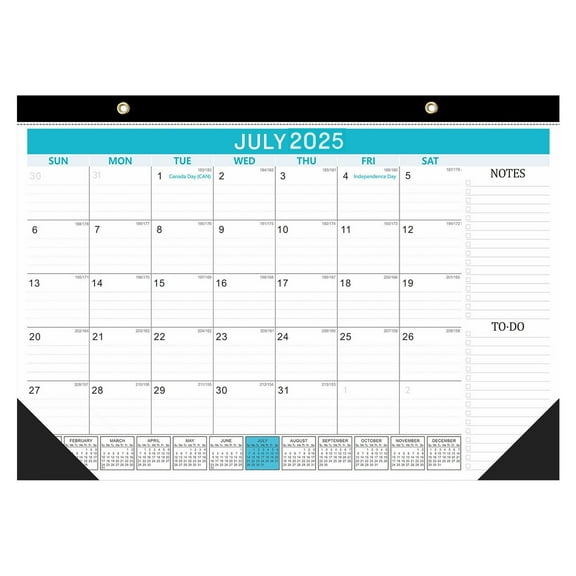 Bwiyojiz Home Decor Accessories Calendar 2025 English Version 18 Month Countdown Desktop Desk, Gifts for Family