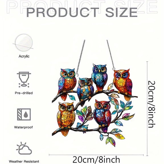 Bwiyojiz Home Decor Acrylic Flower Series Disc with Chain Pendant Window Decoration Door Number Gift, Gifts for Yourself, Multicolor