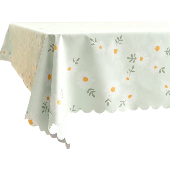 Bwiyojiz Home Decor Bedding 23.6x35.4" Air Mattresses & Accessories Vintage Floral PVC Tablecloth Waterproof Oilproof Plastic Table Cover for Kitchen Dining Desk Coffee with Lace Patterns Clean