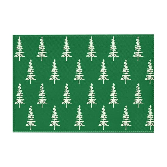 Bwiyojiz Home Decor Christmas Decorations 17.71x11.81" Holiday Products Winter Tree Placemats 12x18" Table Mats for Party Kitchen Dining Room Decoration, Gifts for Sister, Multicolor