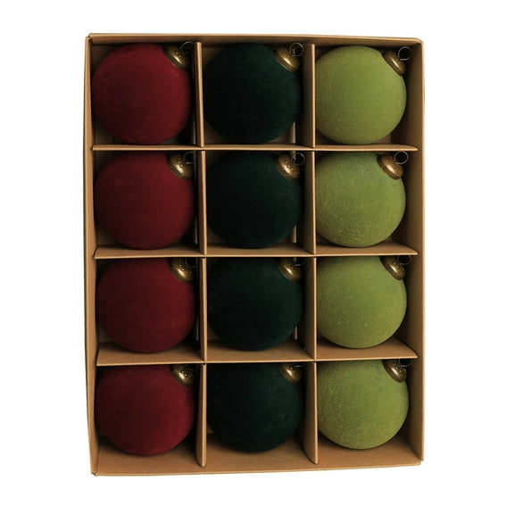 Bwiyojiz Home Decor Christmas Decorations 3.14" Velvet Balls Ornaments 3.15Inch for Tree Shower Girls First Birthday Party, Gifts for Friend