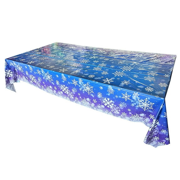 Bwiyojiz Home Decor Christmas Decorations 72" Holiday Products Christmas-themed Tablecloth for Decorating Kitchen and Dining Tables During The Season, Gifts for Mom, Blue
