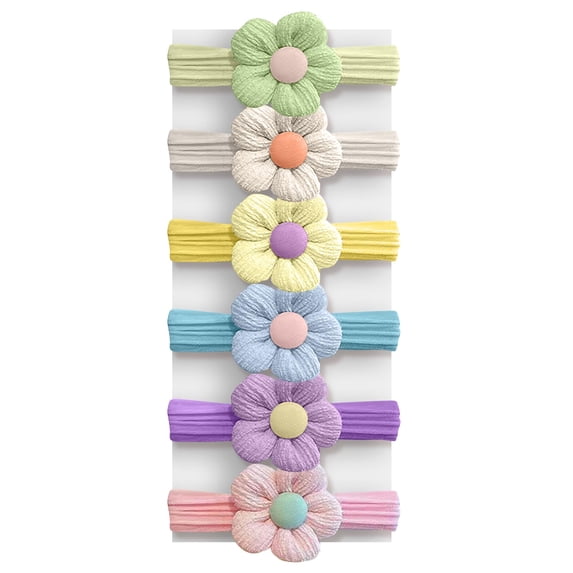 Bwiyojiz Home Decor Christmas Decorations Bows & Ribbons Count 6pcs Cloth Children's Hair Accessories Flower Towel Circles Knots Rope Tie Ponytail High Elasticity Headrope, Gifts for Family