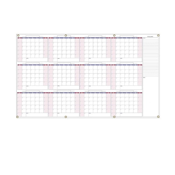 Bwiyojiz Home Decor Christmas Decorations Calendars 1ml 34 X 59 Inch Oversized Erasable Wall Calendar Planner Undated, Gifts for Her, Multicolor