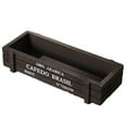thumbnail image 1 of Bwiyojiz Home Decor Christmas Decorations Decoration 1pcs Wood Planter Box Rectangle Plant Pot Storage Organizer Succulents Vintage Floral Container for Office Window Shelves, Gifts for Sister, Black, 1 of 6