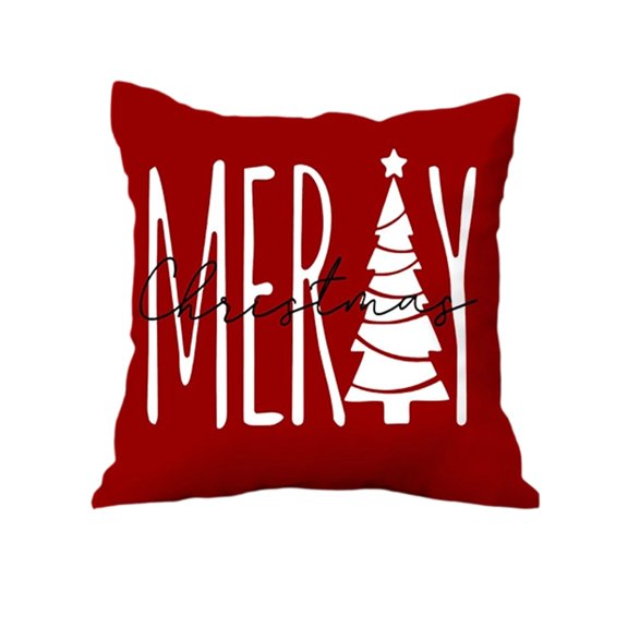 Bwiyojiz Home Decor Christmas Decorations Decoration 45x45cm Short Sofa Pillowcase Bedroom Cushion Pillow Cover without Core, Gifts for Sisters, Multicolor