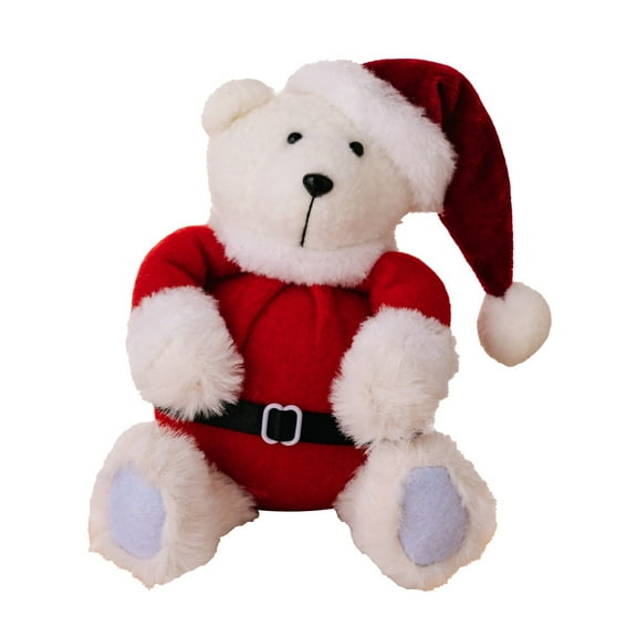 Bwiyojiz Home Decor Christmas Decorations Decoration Cloth Teddy Bear Figurine Plush Cute Gift Doll, Gifts for Friend, Red