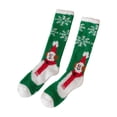 thumbnail image 1 of Bwiyojiz Home Decor Christmas Decorations Decoration Count 2pcs Corals Fleece Socks Women's Knee-High Stockings with Lining Winter Thickened Mid-Calf for Women, Gifts for Sisters, Multicolor, 1 of 6