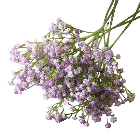 Bwiyojiz Home Decor Christmas Decorations Decoration Count 2pcs Hair Clips Breath Plastic Artificial Flowers Decorative Accessories Wedding Photography Props, Gifts for Friend, Purple