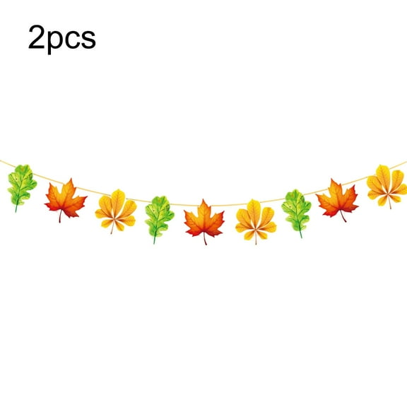 Bwiyojiz Home Decor Christmas Decorations Decoration Count 2pcs Thanksgiving Banners 2 Pack 1.5m Each Fall Party Garland with Pumpkin Sunflower Maple Leaf Turkey Holiday, Gifts for Friend