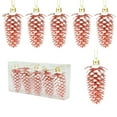 thumbnail image 1 of Bwiyojiz Home Decor Christmas Decorations Decoration Count 5pcs 3.54" 9cm 5-Piece Set Pinecone Fruit Plastic Tree Ornaments Hanging, Gifts for Friend, Gold, 1 of 6