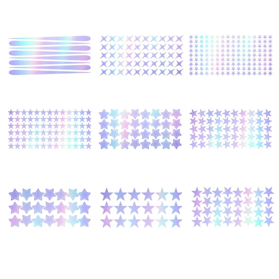 Bwiyojiz Home Decor Christmas Decorations Decoration Count 9pcs Color Changing Shiny Star Glows in The Dark Stickers for Kidss Room Bedroom Window Party Wall Fluorescent, Gifts for Sister, Multicolor