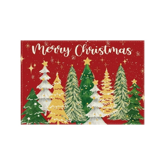 Bwiyojiz Home Decor Christmas Decorations Decoration Flax Placemats Reversible Place Mats Dining Table Coffee Kitchen Linen, Gifts for Sister, Multicolor