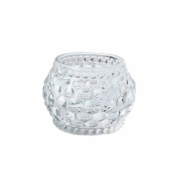 Bwiyojiz Home Decor Christmas Decorations Decoration Glass European Small Fresh Pumpkin Lamp Thickened Candlestick Bar Candlelight Dinner Ornaments, Gifts for Her, Clear