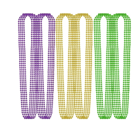 Bwiyojiz Home Decor Christmas Decorations Decoration Mardi Gras Beading Orleans Holiday Party Necklace Color Plated Plastic Bead, Gifts for Sisters, Multicolor