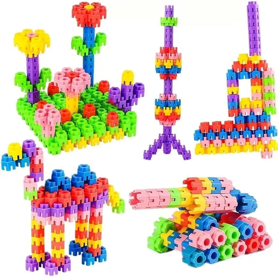 Bwiyojiz Home Decor Christmas Decorations Decoration Ornaments Happy with Snap-Together Hexagon Building Blocks, Gifts for Her