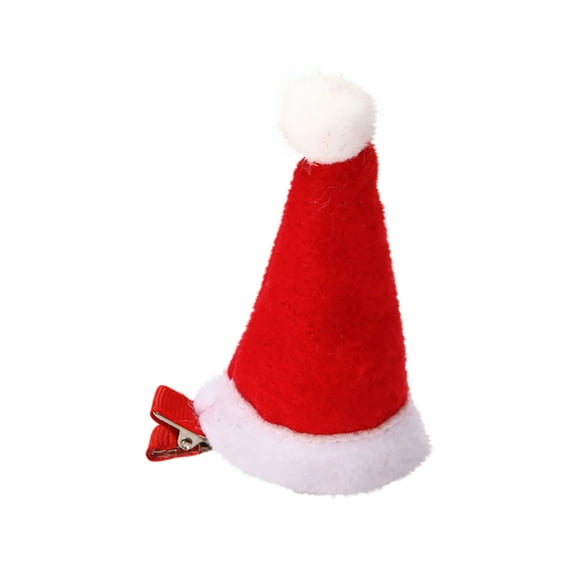 Bwiyojiz Home Decor Christmas Decorations Decoration Supplies Cotton Small Hat Hairpin Gift Red Birthday Festive Hair Accessories Headwears, Gifts for Her