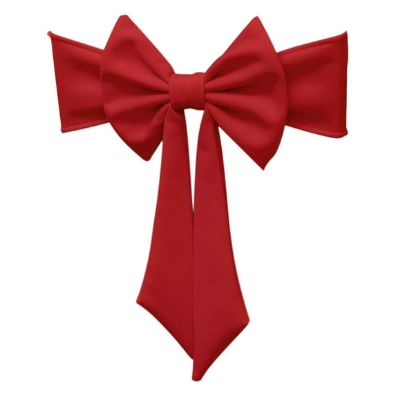 Bwiyojiz Home Decor Christmas Decorations Other Decoration Ties-free Bow Elastic Chair Back Hotel Banquet Thickened Flower Ties Cover, Gifts for Yourself, Red