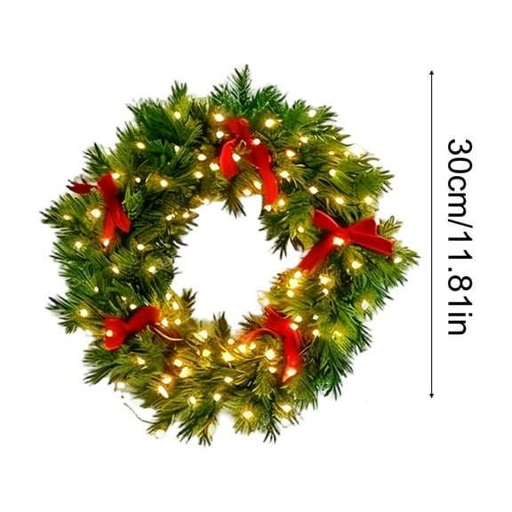 Bwiyojiz Home Decor Christmas Decorations Decoration Winter Wreaths for Front Door Large Wreath Artificial Green Window Walls Indoor Outdoor, Gifts for Sister, Green