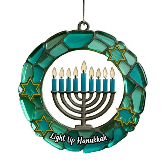 Bwiyojiz Home Decor Christmas Decorations Hanukkah Ornament a Luminous Keepsake to Light up Your Holiday, Gifts for Mom, Multicolor