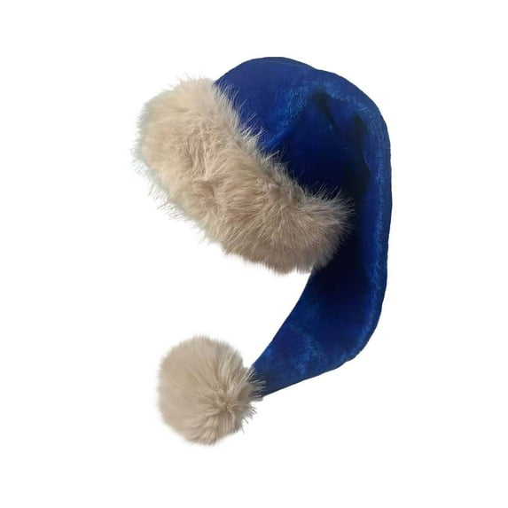 Bwiyojiz Home Decor Christmas Decorations One Size Fits All Thickened Large Santa Hat Party, Gifts for Sister, Blue