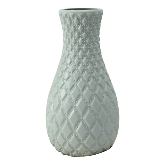Bwiyojiz Kitchen Decor Vases Plastic for Flower Vase Decorative Flowers Modern Home Bouquet Shelf Weddings, Gifts for Sisters, Green