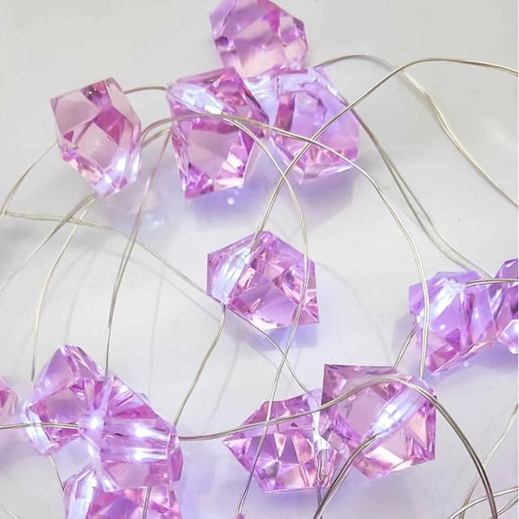 Bwiyojiz Home Decor Decoration Other Decorative Fairys Lights Natural Fluorite String Irregular Crystal Stone Indoor and Outdoor Wedding Bedroom Birthday Party, Gifts for Mom