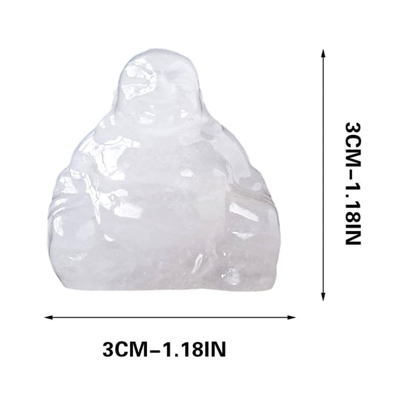 Bwiyojiz Home Decor Decoration Ornaments Crystal Carved Laughing Happy Buddha Feng Shui Figurines Wealth, Gifts for Yourself