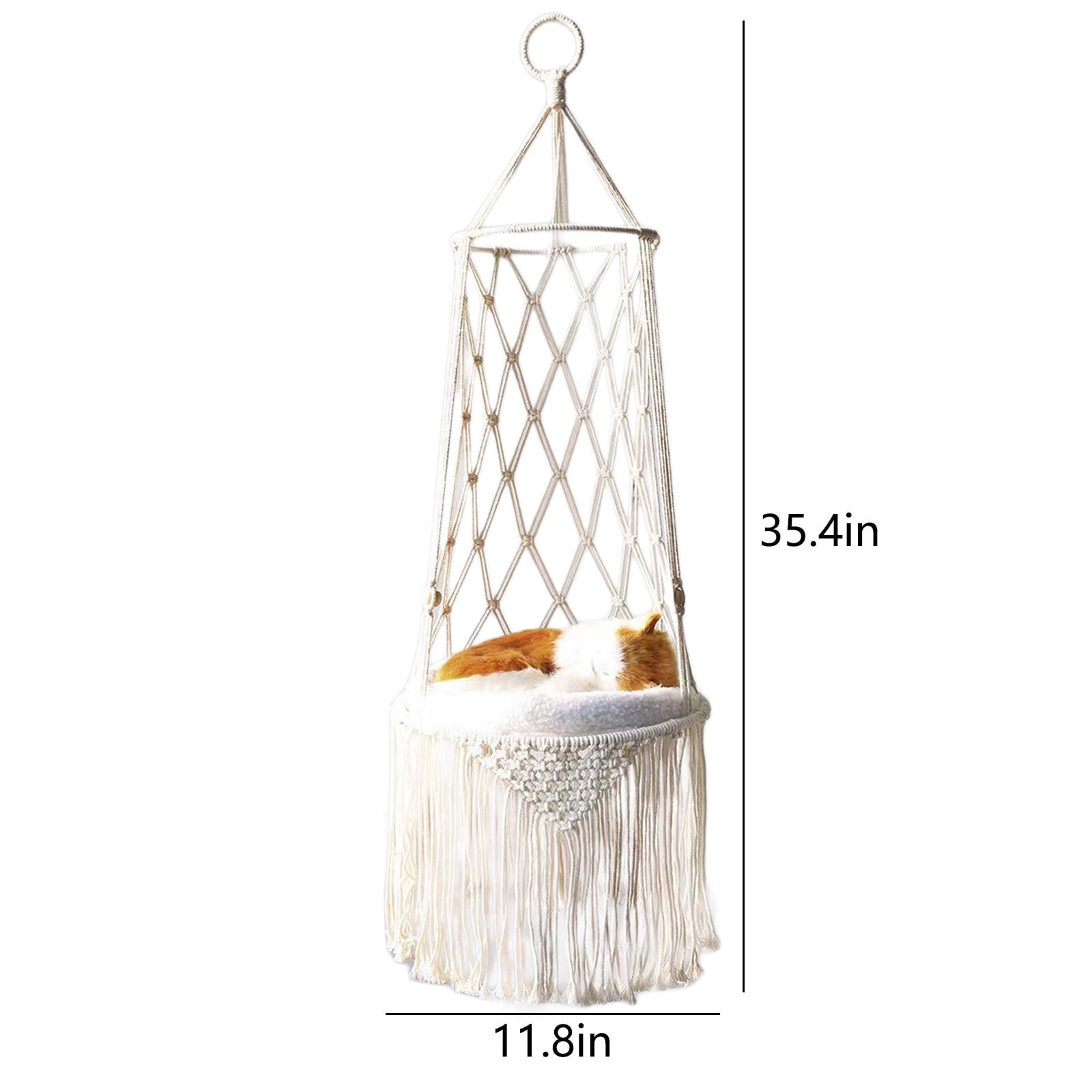 Bwiyojiz Home Decoration Other Cats Bed Hammocks Window Perches Safe Shelves Space Saving Mounted Seat for Large Hanging Basket Swings, Gifts for Sisters, Beige