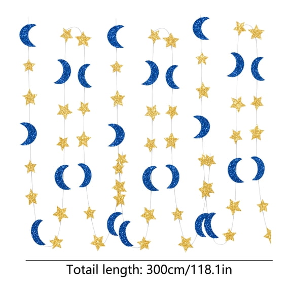 Bwiyojiz Home Decoration Other Glitter Star Decorate Hanging Decorations Party Streamers Ceiling Ornaments for Birthday Wedding Christmas Festival, Gifts for Friend, Blue