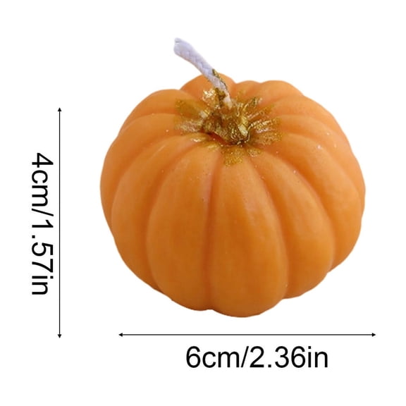 Bwiyojiz Home Decoration Holiday Products Halloween Pumpkin Scented Candle Handmade Simulated Ambient Graceful Aromatherapy, Gifts for Yourelf, Orange