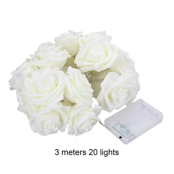 Bwiyojiz Home Decoration Holiday Products LED Light String Rose Battery Box Indoor Wedding Festival, Gifts for Her, Multicolor