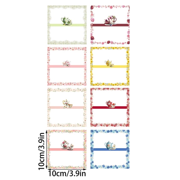 Bwiyojiz Home Decoration Party Supplies Count 8pcs Paper Labels for Decorating Table Cards 8 Designs in 1 Set, Gifts for Family, Multicolor