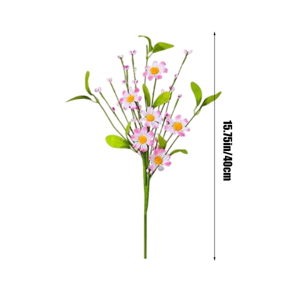 Bwiyojiz Home Decoration Other Spring Artificial Greenerys Daisys Fake Flower European and Wildflower Arrangement Easter Berry Stems Green Leaves, Gifts for Yourself
