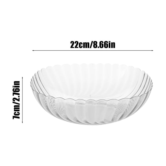 Bwiyojiz Home, Garden & Tools Dining Entertaining Kitchen Count 2pcs Lightweight and Stylish Fruit Bowl Clear Plastic for Elegant Kitchens Rooms Great Serving Snacks, Gifts for Yourself, Clear