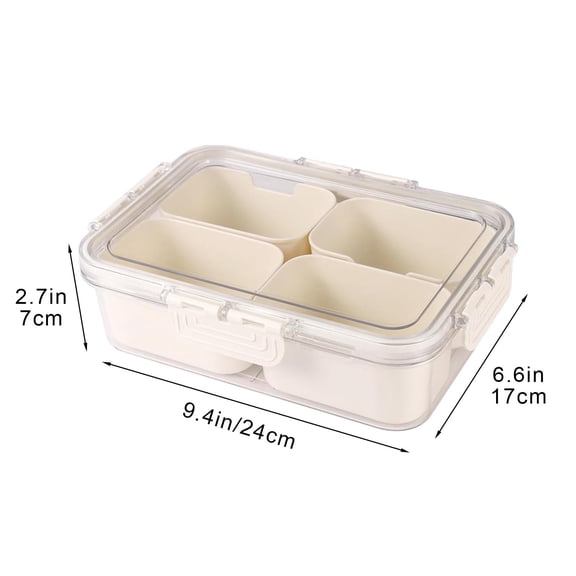 Bwiyojiz Home, Garden & Tools Dining Entertaining Kitchen Food Storage Box Aniseed Pepper Multi-box Outdoor Camping Portable Fruit Lunch, Gifts for Friend, White