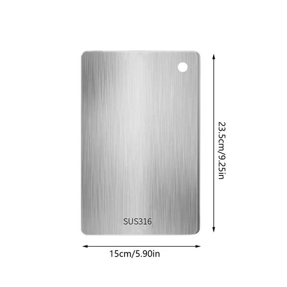 Bwiyojiz Home, Garden & Tools Gadgets Kitchen Dining 5.9x9.25" Food Grade Stainless Steel Cutting Board for 316 Chopping Food-Grade Meat Fruit Vegetables Dishwasher Safe, Gifts for Sister