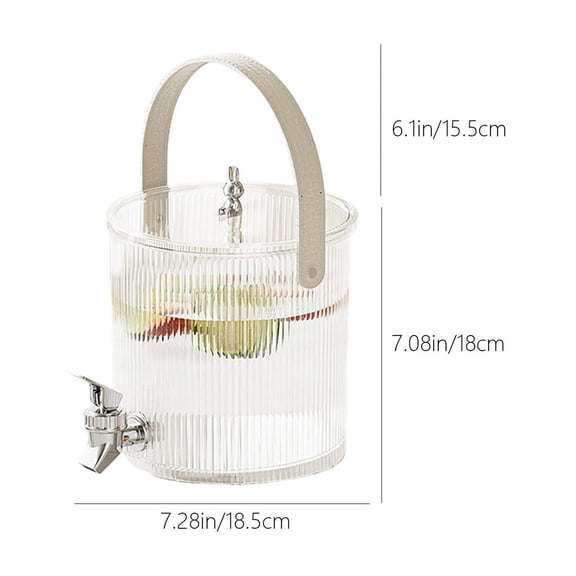 Bwiyojiz Home, Garden & Tools Gadgets Kitchen Dining Cold Brew Pitcher with Tap Large Capacity Beverage Dispenser Elegant Drink Faucet Water for Refrigerator, Gifts for Her, White