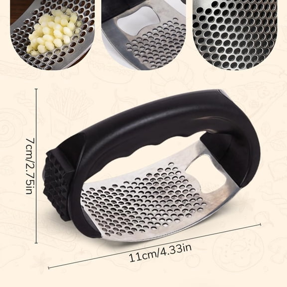 Bwiyojiz Home, Garden & Tools Gadgets Kitchen Dining Count 2pcs 2024 Upgrade Stainless Steel Garlic Presser Press Rocker Mincer Crusher with Peeler and Cleaning Brush, Gifts for Sisters