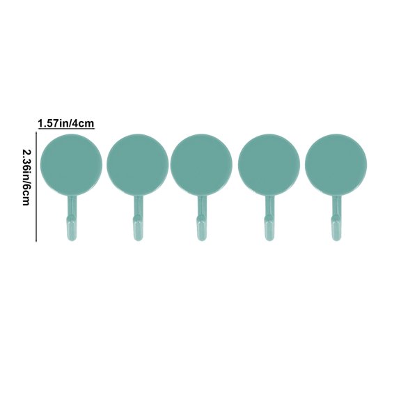 Bwiyojiz Home, Garden & Tools Gadgets Kitchen Dining Count 5pcs 5-Pack Adhesive Wall Hooks for Bathroom and No-Drill Damage Installation Strong 360 Rotation Hanging Towels Utensils, Blue