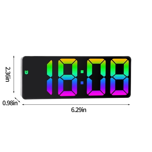 Bwiyojiz Home, Garden & Tools Gadgets Kitchen Dining Multifunctional Clock Living Room Wall Home Bedside Decoration Digital Electronic Silent Temperature and Humidity Color Screen, Gifts for Family