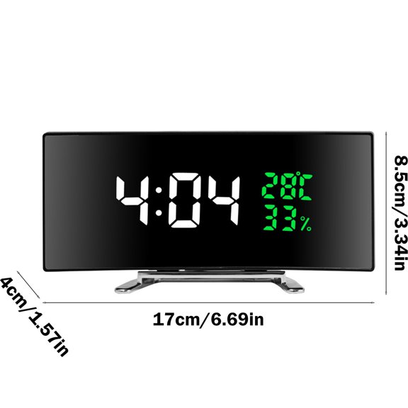 Bwiyojiz Home, Garden & Tools Gadgets Kitchen Dining Multifunctional Intelligent Digital Mirror Clock Desk Large Screen Display Silent Sleep Electronic for Home Adults Gifts, Gifts for Her, Green