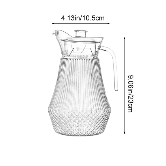 Bwiyojiz Home, Garden & Tools Gadgets Kitchen Dining Rhombic-Striped Duckbilled Kettle Plastic Cold Water Pot Clear Bottle Juices Pitcher Flower Tea, Gifts for Women, Clear