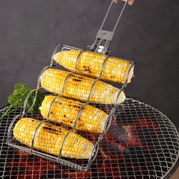 Bwiyojiz Home, Garden & Tools Gadgets Kitchen Dining Roast Corn Grill Foldable Outdoor BBQ Barbecue Net Clip Multi-functional Portable Roasted, Gifts for Women, Multicolor
