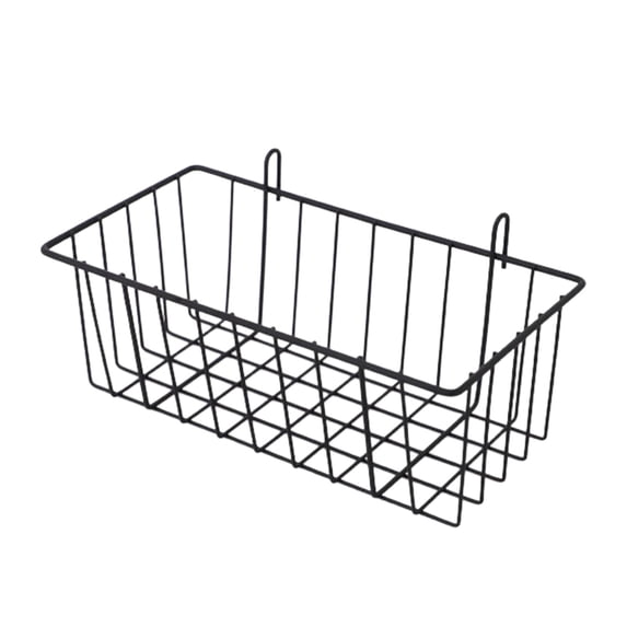 Bwiyojiz Home, Garden & Tools Gadgets Kitchen Dining Small Hanging Basket Iron Wall Shelf Bathroom Storage, Gifts for Sister, Black