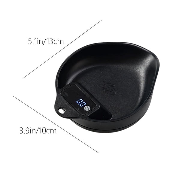 Bwiyojiz Home, Garden & Tools Gadgets Kitchen Dining Smart Coffee Beans Scale with Tray Precision Digital Weighing Kit Measuring, Gifts for Family, Black