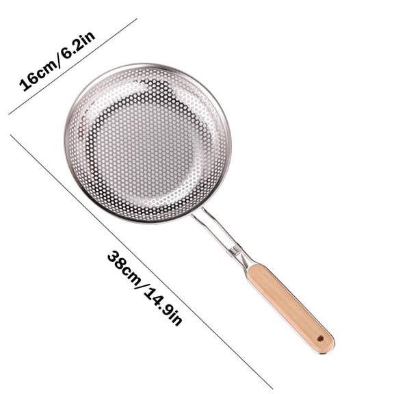 Bwiyojiz Home, Garden & Tools Gadgets Kitchen Dining Thickened Stainless Steel Colander Large Frying Mesh Screen Household Noodles Dumplings and Vegetables Soy Milk Filter, Gifts for Sister