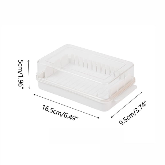 Bwiyojiz Home, Garden & Tools Gadgets Kitchen Dining Transparent Cover Cutting Box Cheese Compartment Storage, Gifts for Yourself, White